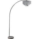 Julie Chrome 62"H Crystal Chrome Arch Lamp Half Price Furniture