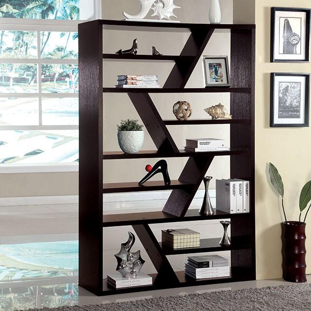 Kamloo Espresso Display Shelf Half Price Furniture