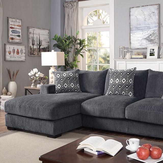 Kaylee Gray L-Shaped Sectional Half Price Furniture