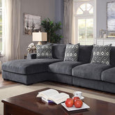 Kaylee Gray Large L-Shaped Sectional Half Price Furniture
