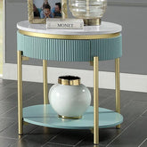 KOBLENZ End Table, Light Teal Half Price Furniture