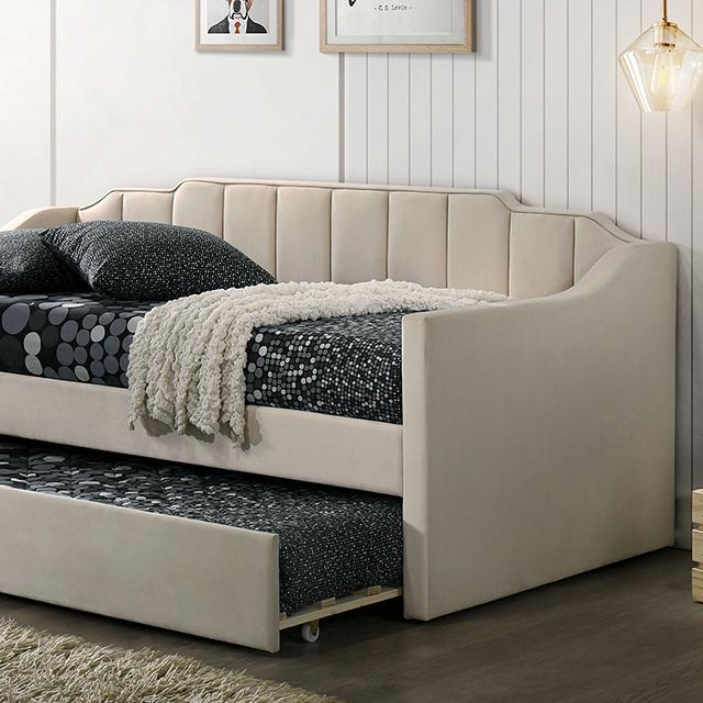 KOSMO Twin Daybed, Beige Half Price Furniture