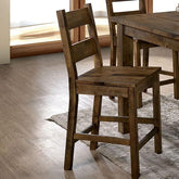 Kristen Ii Rustic Oak Counter Ht. Side Chair (2/CTN) Half Price Furniture