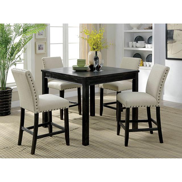 Kristie Antique Black 5 Pc. Counter Ht. Table Set Half Price Furniture