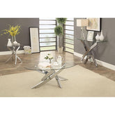 LAILA Chrome Coffee Table Half Price Furniture