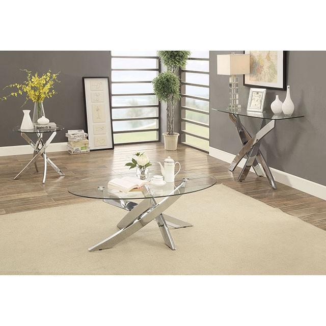 LAILA Chrome End Table Half Price Furniture