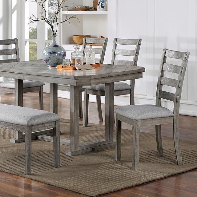 LAQUILA Dining Table, Gray Half Price Furniture