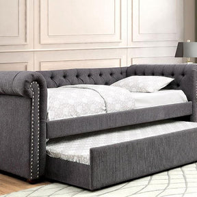 LEANNA Gray Daybed w/ Trundle, Gray Half Price Furniture