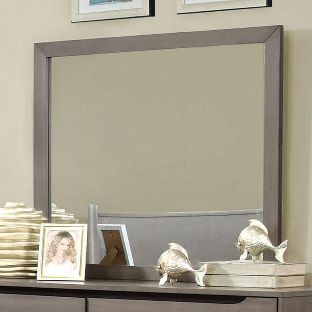 Lennart Gray Rectangular Mirror Half Price Furniture