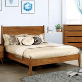 Lennart Oak E.King Bed Half Price Furniture