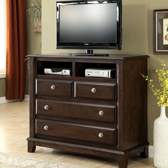 Litchville Brown Cherry Media Chest Half Price Furniture