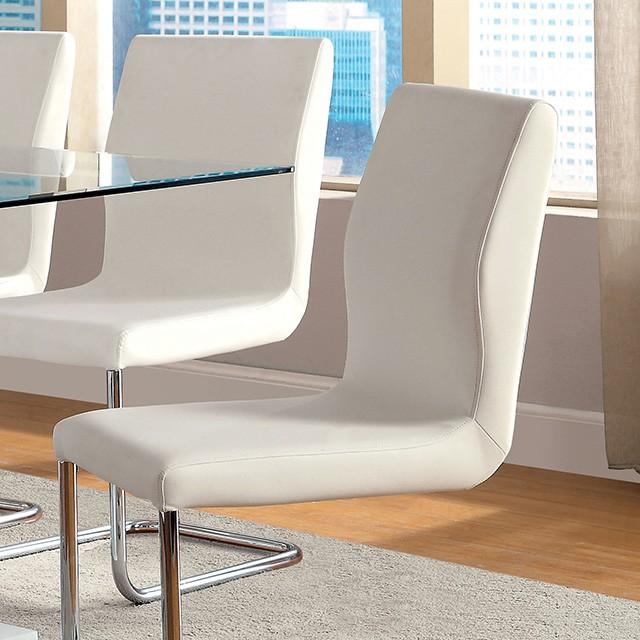 LODIA I White Side Chair Half Price Furniture