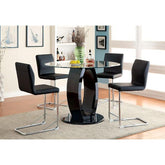 LODIA II Black Round Counter Ht. Table Half Price Furniture