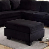 LOMMA Black Ottoman Half Price Furniture