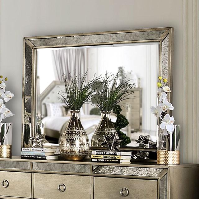 LORAINE Champagne Mirror Half Price Furniture