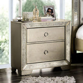 LORAINE Champagne Night Stand Half Price Furniture