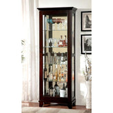 LUDDEN Dark Walnut Curio Half Price Furniture