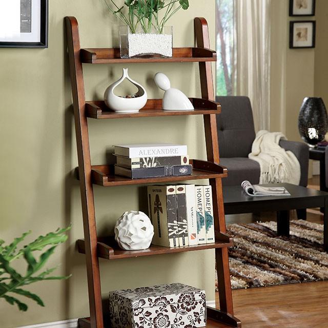 Lugo Antique Oak Ladder Shelf Half Price Furniture