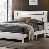 MAGDEBURG Cal.King Bed, White Half Price Furniture