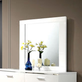 Malte White Mirror Half Price Furniture