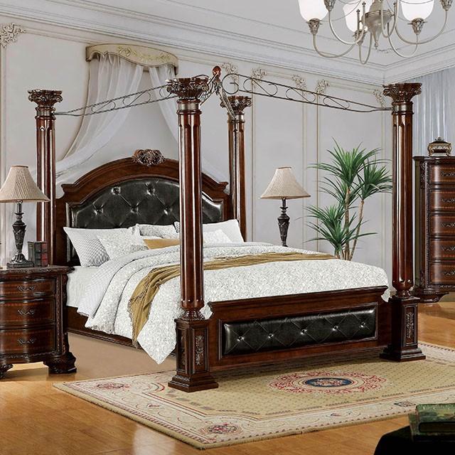 Mandalay Brown Cherry Queen Bed Half Price Furniture