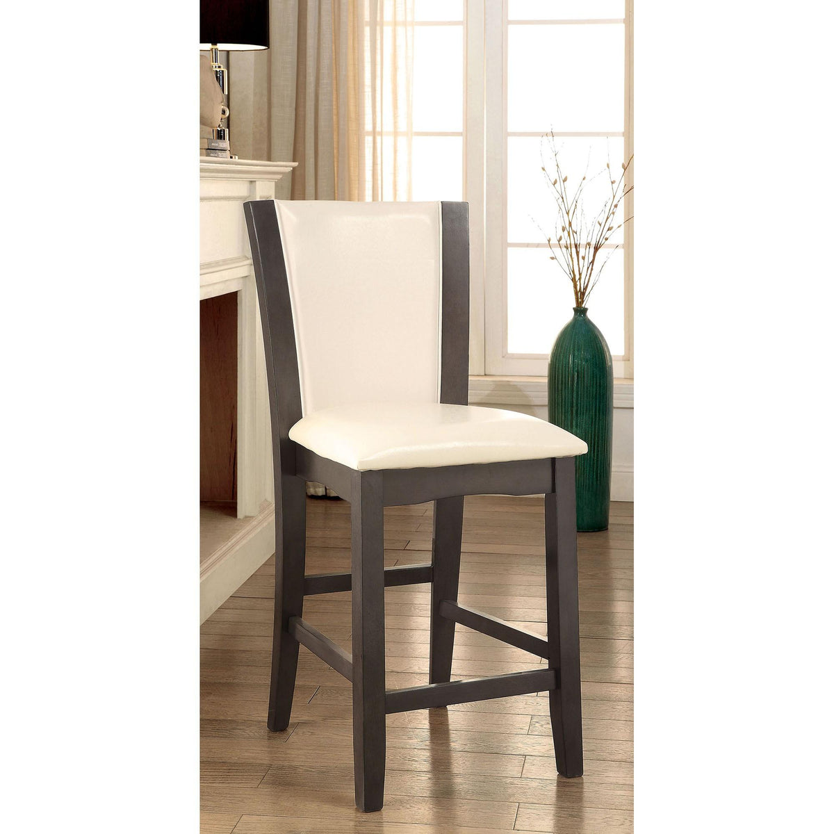 MANHATTAN III Gray/White Counter Ht. Chair Half Price Furniture