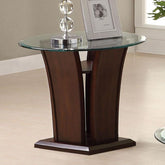 MANHATTAN IV Dark Cherry End Table, Brown Cherry Half Price Furniture