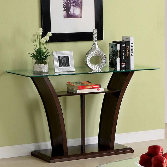 MANHATTAN IV Dark Cherry Sofa Table, Brown Cherry Half Price Furniture