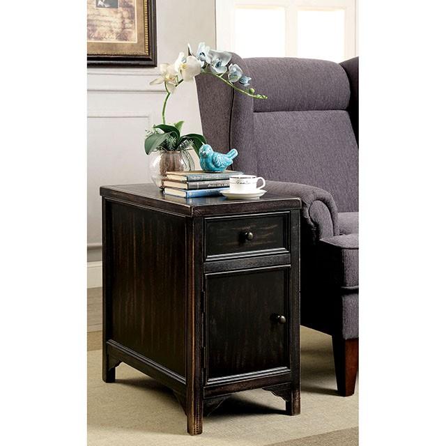 MEADOW Antique Black Side Table Half Price Furniture