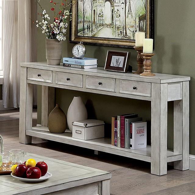 Meadow Antique White Sofa Table Half Price Furniture