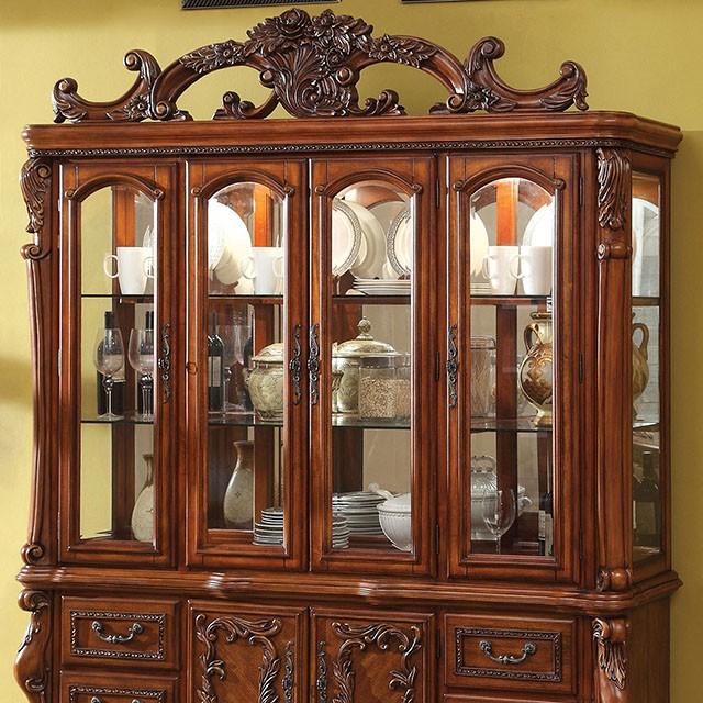 Medieve Antique Oak Hutch & Buffet Half Price Furniture