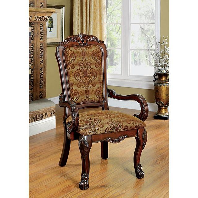 MEDIEVE Cherry Arm Chair, Cherry (2/CTN) Half Price Furniture