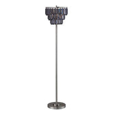 Meg Black/Chrome Floor Lamp Half Price Furniture