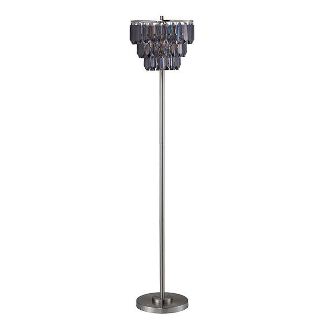 Meg Black/Chrome Floor Lamp Half Price Furniture