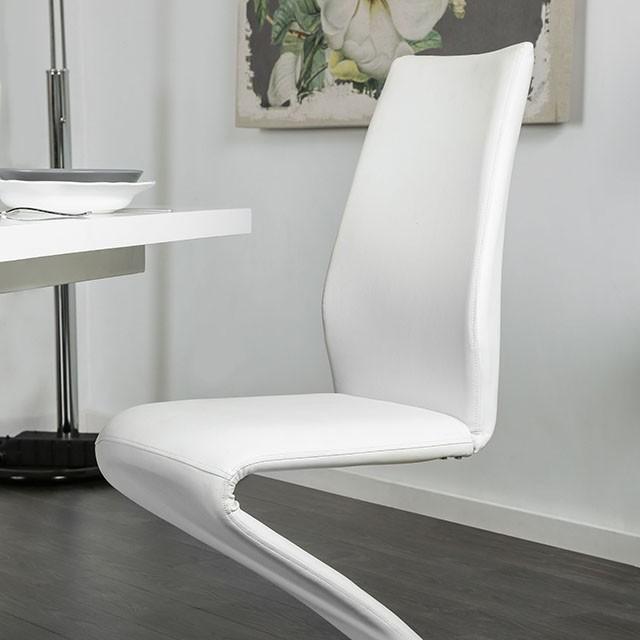 Midvale White/Chrome Side Chair (2/CTN) Half Price Furniture