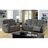 MILLVILLE Gray Love Seat w/ 2 Recliners Half Price Furniture