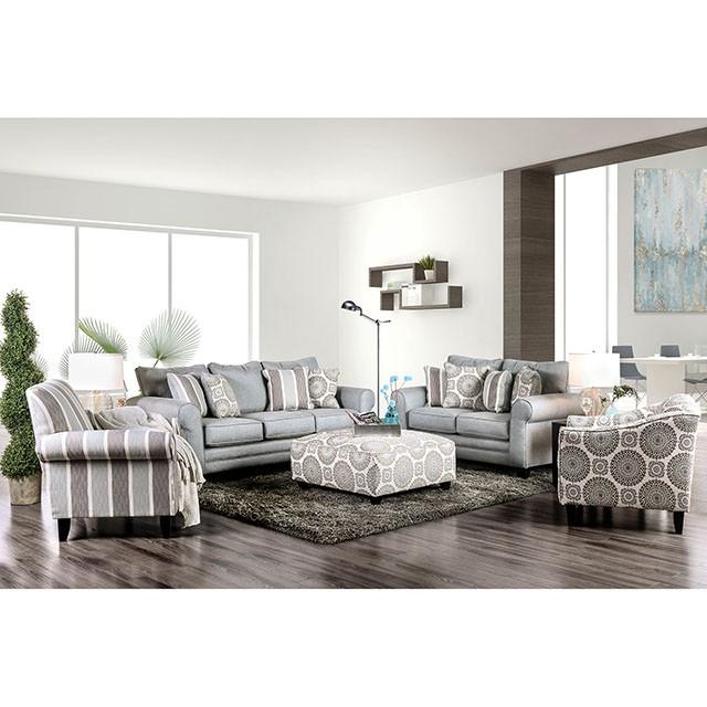 Misty Blue Gray Love Seat Half Price Furniture