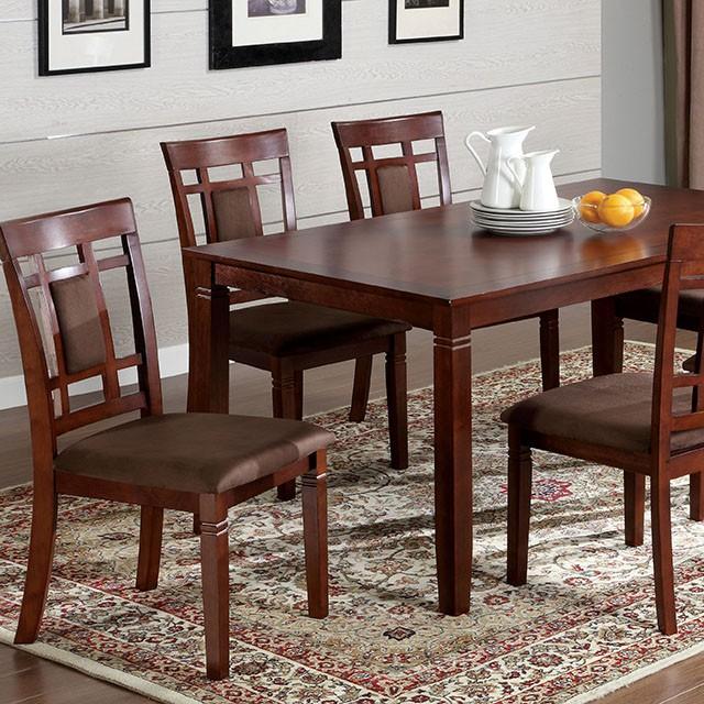 Montclair I Dark Cherry/Brown 7 Pc. Dining Table Set Half Price Furniture