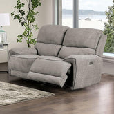 MORCOTE Power Loveseat, Light Gray Half Price Furniture