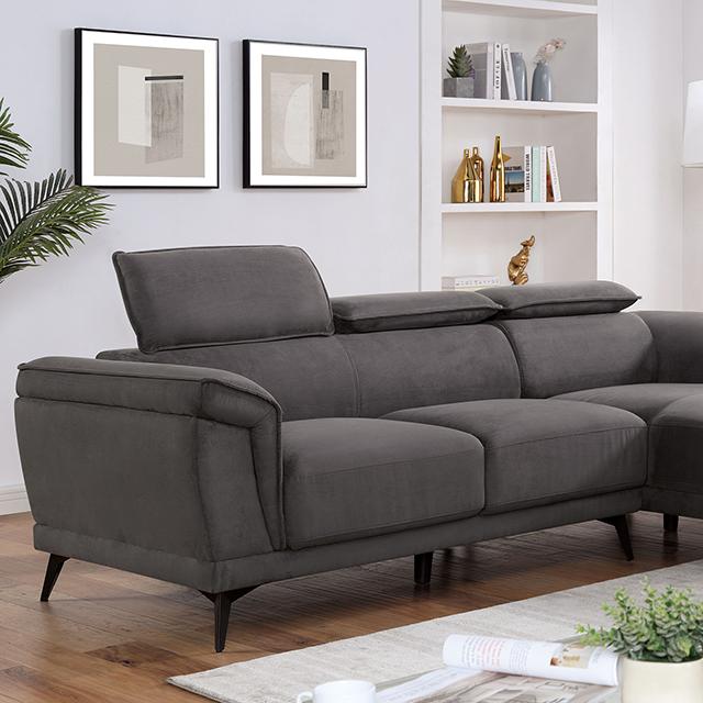 NAPANEE Sectional, Dark Gray Half Price Furniture