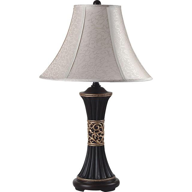 Naya Espresso/Gold Pattern 11"H Table Lamp (2/CTN) Half Price Furniture