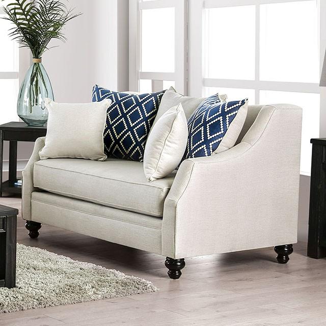 Nefyn Ivory Love Seat Half Price Furniture