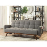 Nettie Gray/Oak Futon Sofa Half Price Furniture