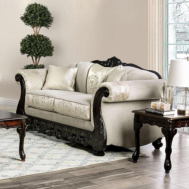 Newdale Ivory Love Seat Half Price Furniture