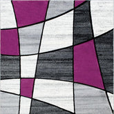 Niksar Gray/Purple 5' X 7' Area Rug Half Price Furniture