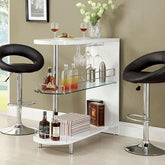 Numbi White/Chrome Mini Server Half Price Furniture