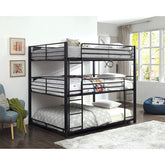 Olga I Sand Black Queen Triple Decker Bed Half Price Furniture