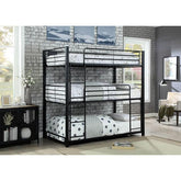 Olga I Sand Black Twin Triple Decker Bed Half Price Furniture