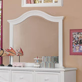 OLIVIA White Mirror Half Price Furniture