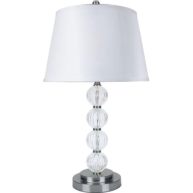 Oona Silver/Clear 30"H Table Lamp (2/CTN) Half Price Furniture